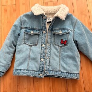ZARA Kids Denim Jacket with Red Accent